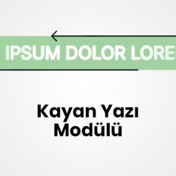 Kayan Yazı Modülü