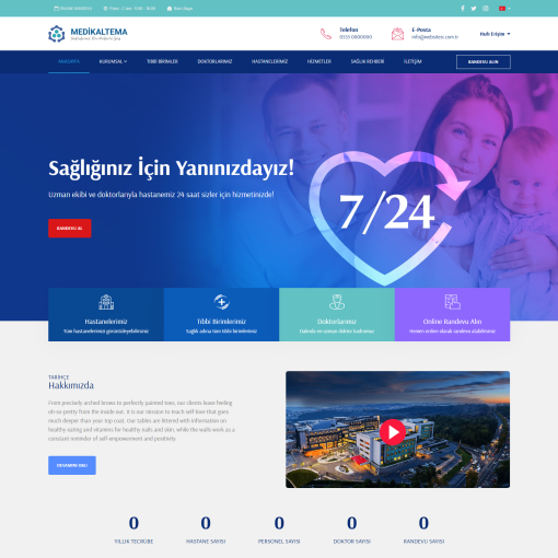 Medikal & Klinik & Hastane Kurumsal Tema #1