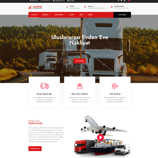 Nakliyat & Lojistik Kurumsal Tema #2