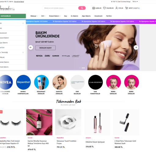 Kozmetik & Bakım E-Ticaret Konsepti #3