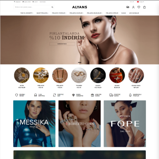 Mücevher & Takı E-Ticaret Konsepti #2