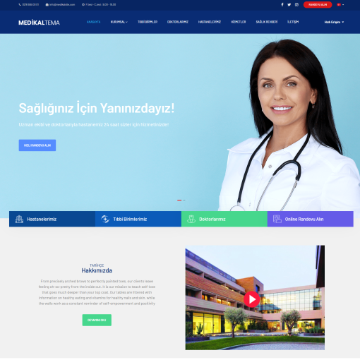 Medikal & Klinik & Hastane Kurumsal Tema #2