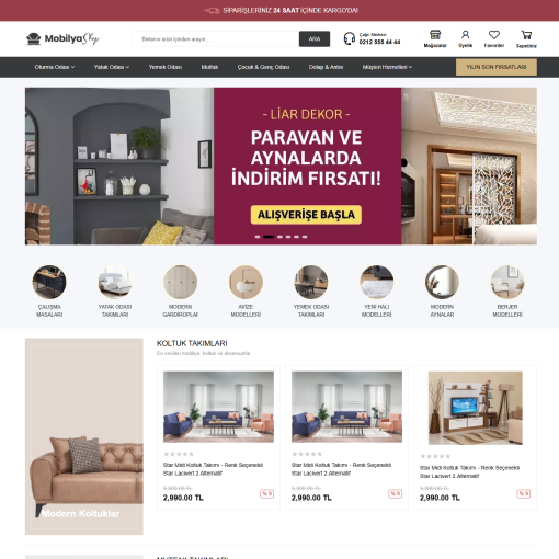 Mobilya Satış E-Ticaret Konsepti #1