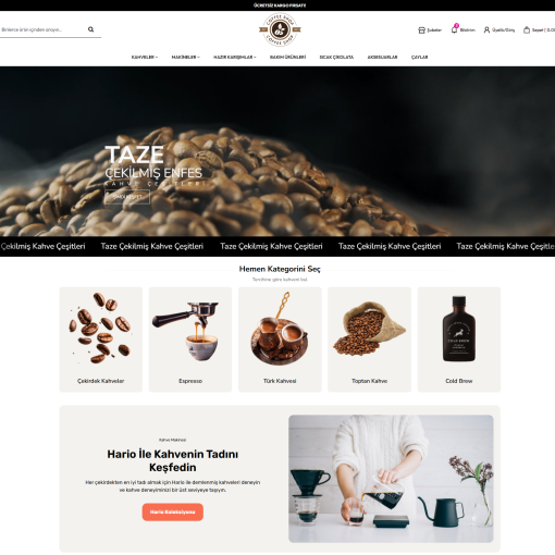 Kahve & Çikolata E-Ticaret Konsepti #2