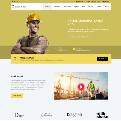 İnşaat ve Yapı Kurumsal Teması #2