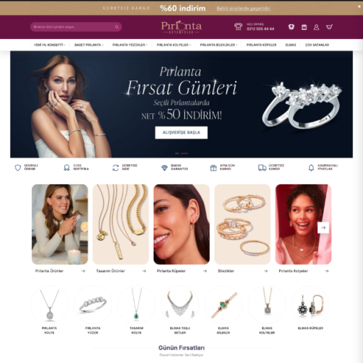 Mücevher & Takı E-Ticaret Konsepti #1