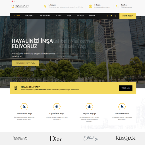 İnşaat ve Yapı Kurumsal Teması #1