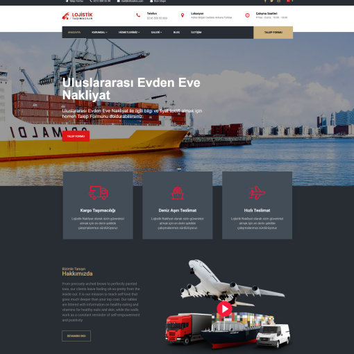 Nakliyat & Lojistik Kurumsal Tema #3