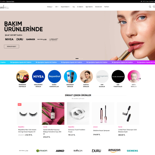 Kozmetik & Bakım E-Ticaret Konsepti #2