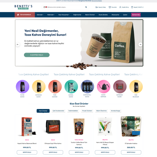 Kahve & Çikolata E-Ticaret Konsepti #1