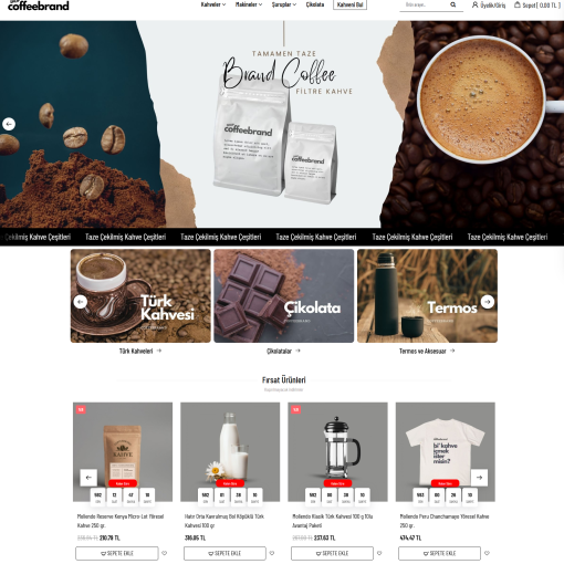 Kahve & Çikolata E-Ticaret Konsepti #3