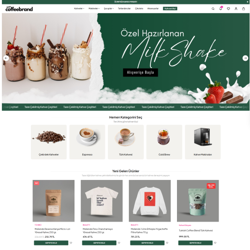 Kahve & Çikolata E-Ticaret Konsepti #4