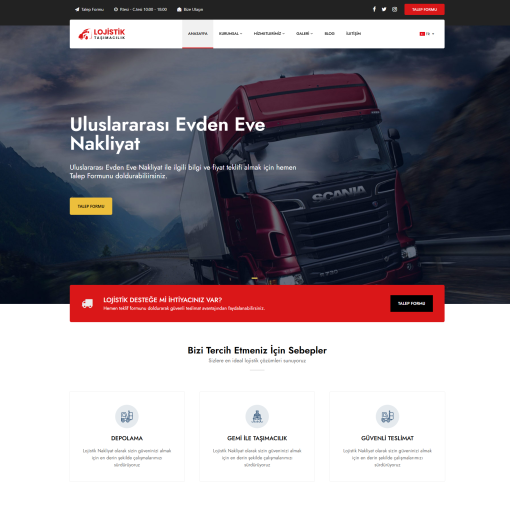 Nakliyat & Lojistik Kurumsal Tema #1