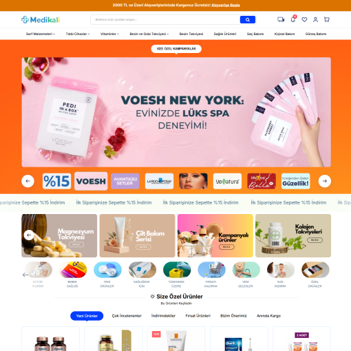 Medikal & Eczane E-Ticaret Konsepti #3