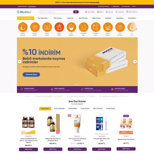 Medikal & Eczane E-Ticaret Konsepti #2