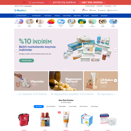 Medikal & Eczane E-Ticaret Konsepti #1