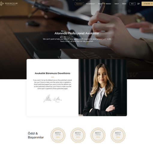 Hukuk & Avukatlık Bürosu Teması #3