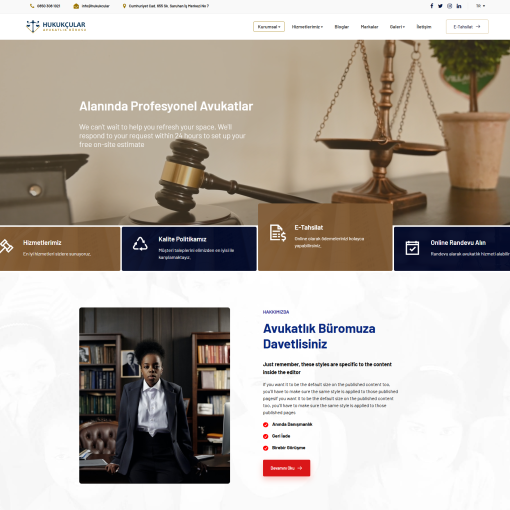Hukuk & Avukatlık Bürosu Teması #1