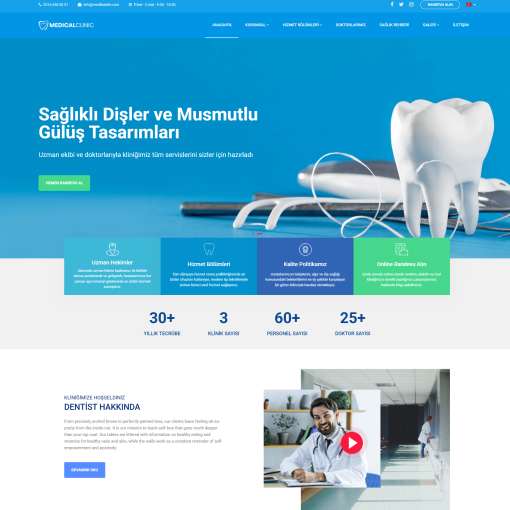 Medikal & Klinik & Hastane Kurumsal Tema #3